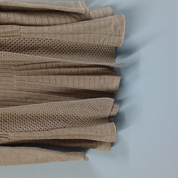 NWT Studio Works Tan And Gold Open-Front Cardigan Size Large Petite - Picture 3 of 7